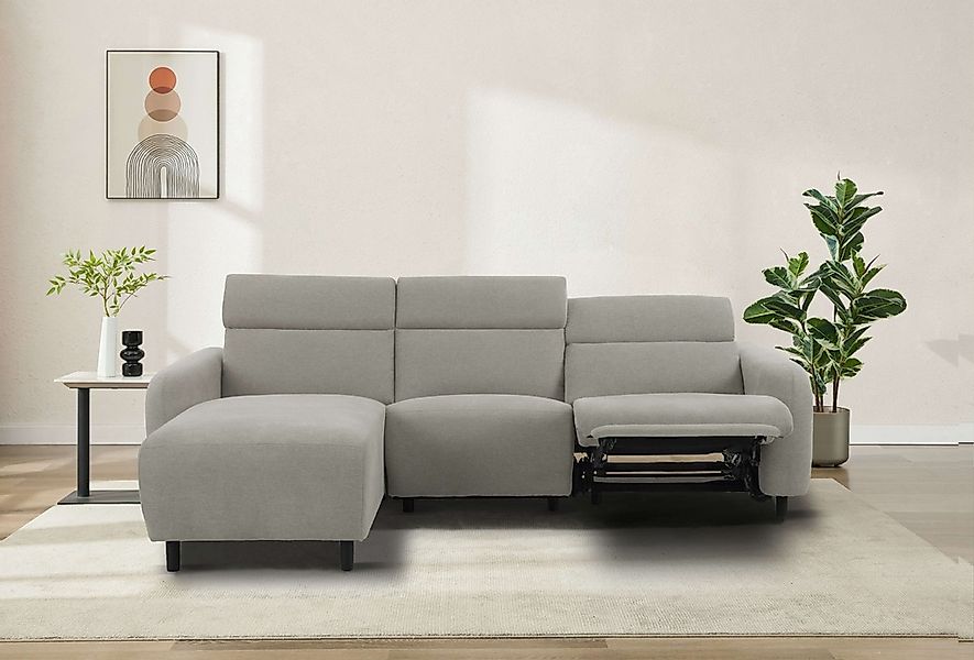 Home affaire Ecksofa »SKAANE Struktur, L-Form, 274 cm, manuelle u. elektris günstig online kaufen