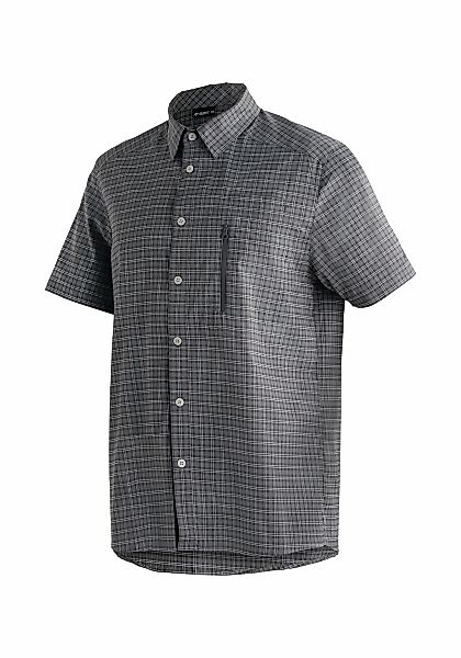 Maier Sports Kurzarmhemd Mats S/S He-Hemd 1/2 Arm el. grey check günstig online kaufen
