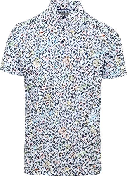 R2 Tencel Poloshirt Druck Blau - Größe S günstig online kaufen