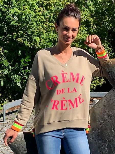 Miss Goodlife Sweatshirt V-Neck Sweater Creme de la Creme günstig online kaufen