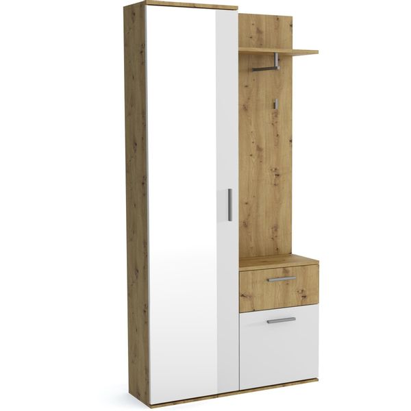 Beautysofa Kompaktgarderobe Justin (Schuhschrank, Kleiderhaken, Garderoben- günstig online kaufen