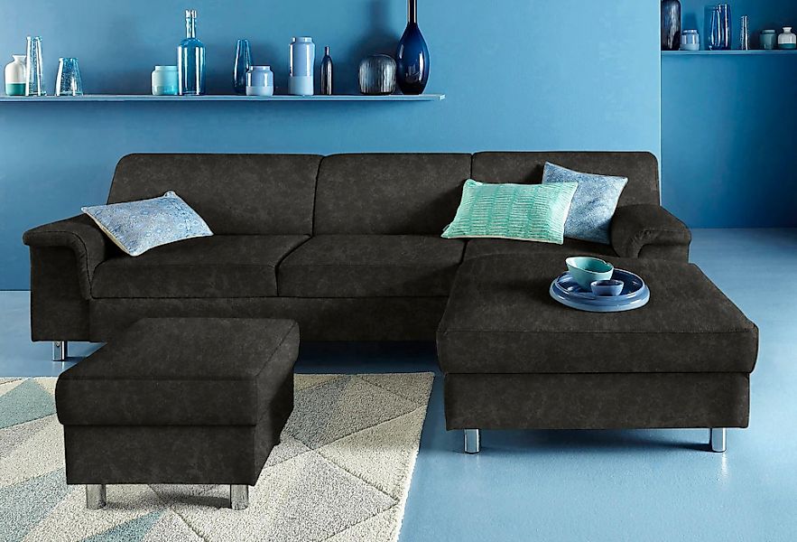 DOMO collection Ecksofa "Jamie, modern und elegant, Fußhöhe 9cm, L-Form," w günstig online kaufen