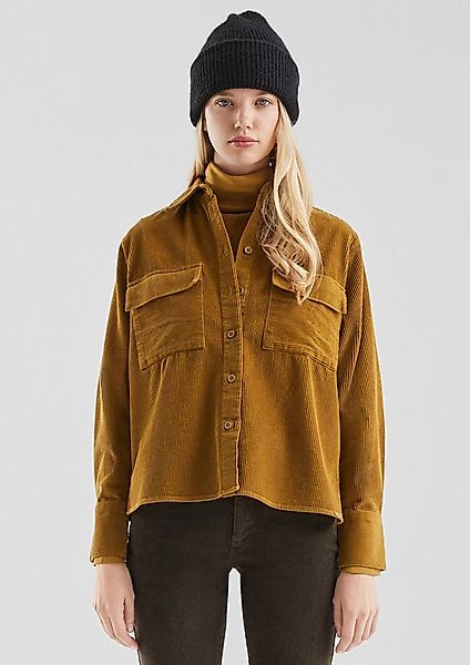 QS Hemdjacke Bluse Cord-Overshirt mit Brusttaschen günstig online kaufen