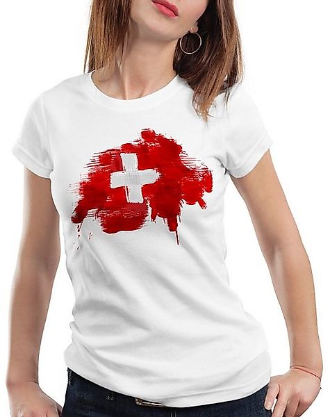 style3 T-Shirt Flagge Schweiz Fußball Sport Suisse WM EM Fahne günstig online kaufen