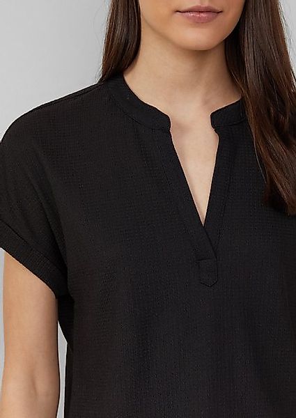 s.Oliver Shirttop Strukturiertes T-Shirt im Relaxed Fit mit V-Ausschnitt günstig online kaufen