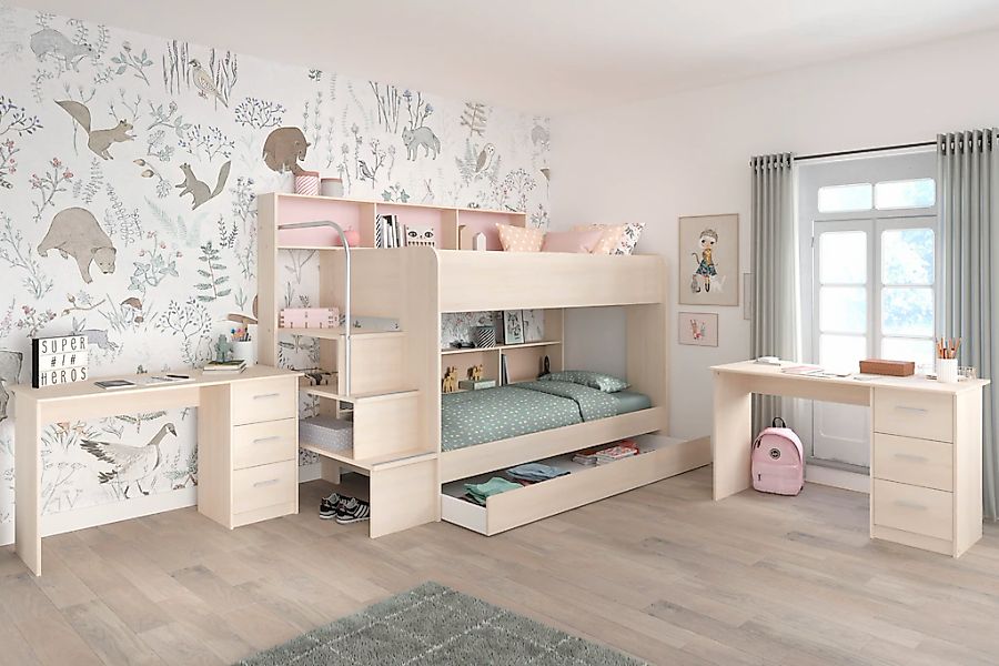 Parisot Jugendzimmer-Set "Bibop", (3 tlg., Etagenbett, zwei Schreibtische), günstig online kaufen