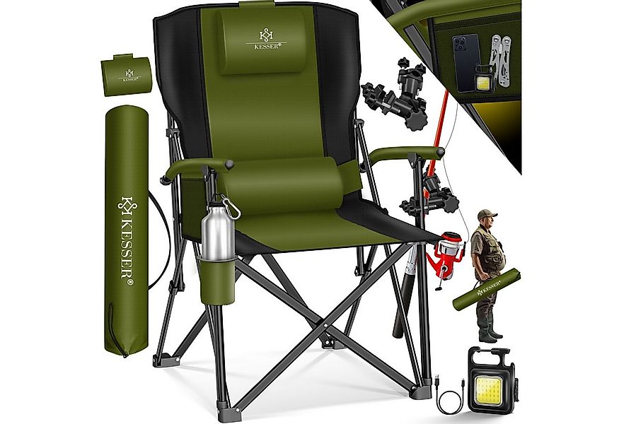 KESSER Campingstuhl Angelstuhl bis 160kg Faltstuhl Klappstuhl Gepolstert mi günstig online kaufen