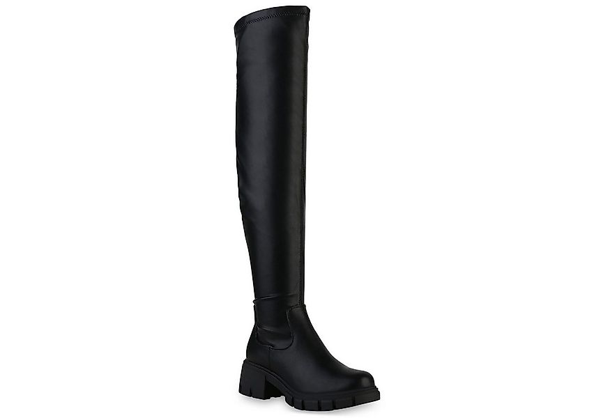 VAN HILL 839558 Overkneestiefel Damen Leicht Gefütterte Overknees Stiefel P günstig online kaufen