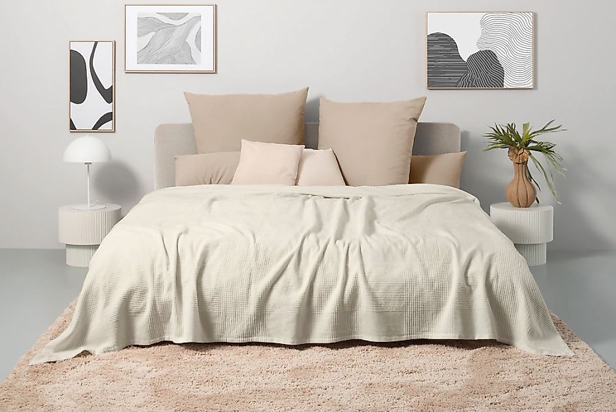 OTTO home Tagesdecke "Mira" leichte Tagesdecke aus 100% Baumwolle, uni Über günstig online kaufen