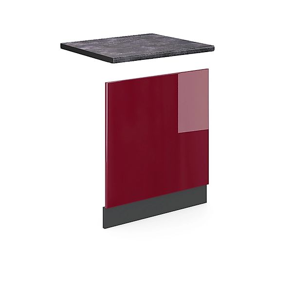Vicco Frontblende R-Line Geschirrspüler Fronttür Rot/Anthrazit 60 cm AP Ant günstig online kaufen
