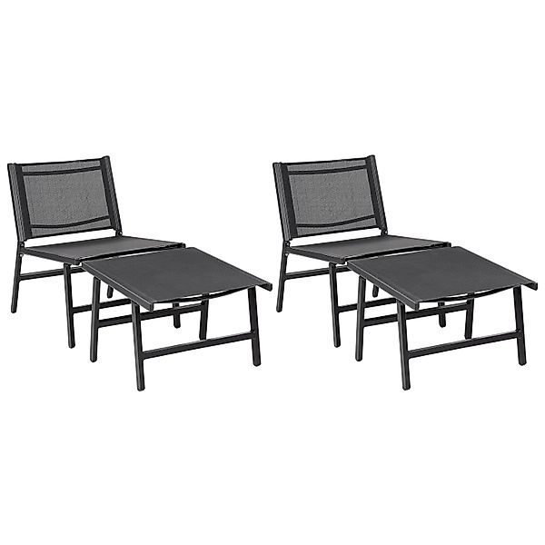 Beliani Gartenstuhl Schwarz 60x54x70 günstig online kaufen