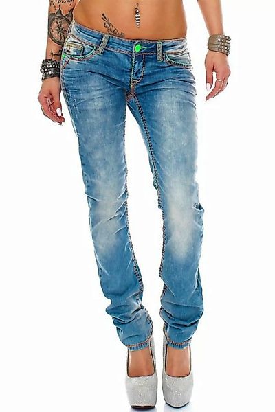 Cipo & Baxx 5-Pocket-Jeans Low Waist Hose BA-CBW0445 Neon Farbige Akzente S günstig online kaufen