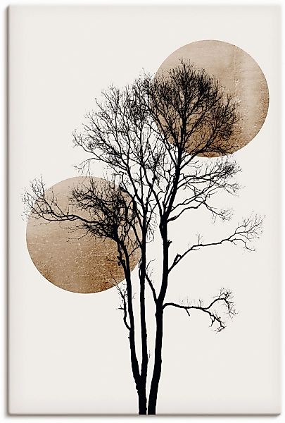 Artland Wandbild "Sonne und Mond versteckt" Baumbilder 1 Stk. tlg. als Alub günstig online kaufen