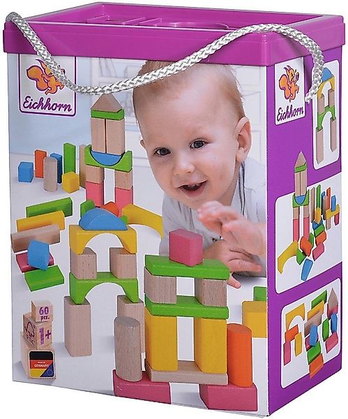 Eichhorn Holzbausteine, natur/bunt Spielbausteine, (60 St), günstig online kaufen