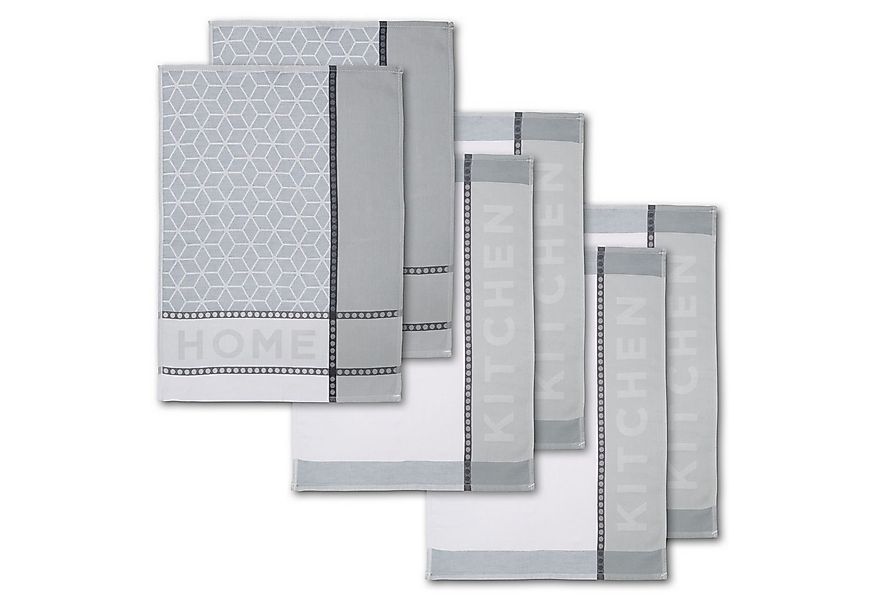 Dyckhoff Geschirrtuch HOME / KITCHEN, Maße je Tuch ca. 50x70 cm, (Set, 6-tl günstig online kaufen
