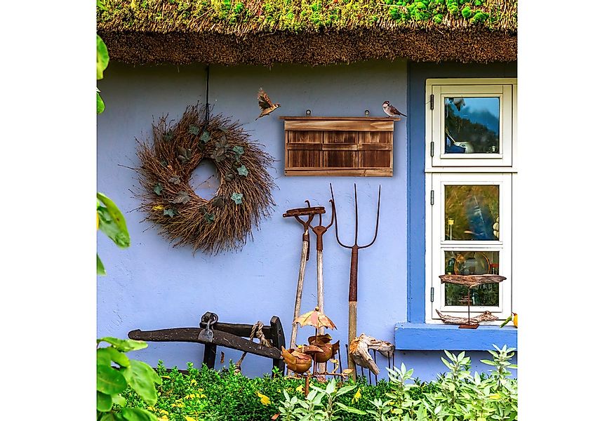 relaxdays Vogelhaus Nistkasten für Spatzen, natur günstig online kaufen