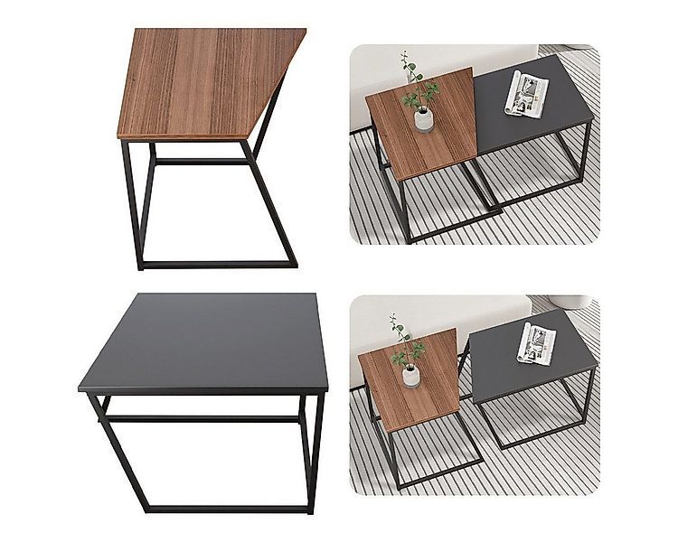 Simloveve Beistelltisch Couchtisch Satztische für Wohnzimmer Kaffeetisch st günstig online kaufen