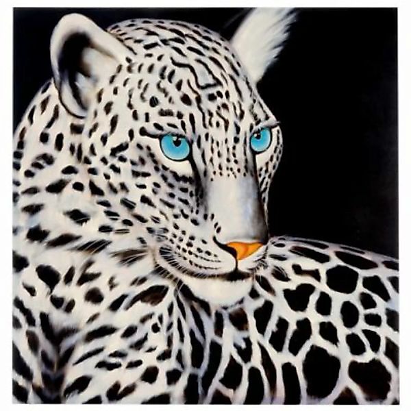 HWC Mendler Ölgemälde Weißer Leopard XL, handgemalt 100x100cm mehrfarbig günstig online kaufen