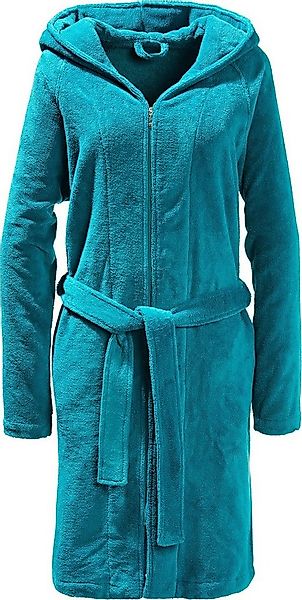 Erwin Müller Bademantel Velours Unisex-Bademantel "Balingen" mit Kapuze, Ku günstig online kaufen