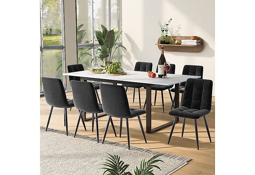 OKWISH Esstisch Essgruppe,Esstisch mit Stühlen Set, Moderner Küchentisch Se günstig online kaufen