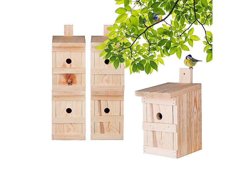 BigDean Nistkasten Vogelhaus für Meisen & Kleinvögel Massivholz 27x17x17cm günstig online kaufen