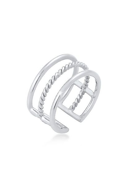 Elli Fingerring Offen Verstellbar 3-reihig Breit 925 Silber günstig online kaufen