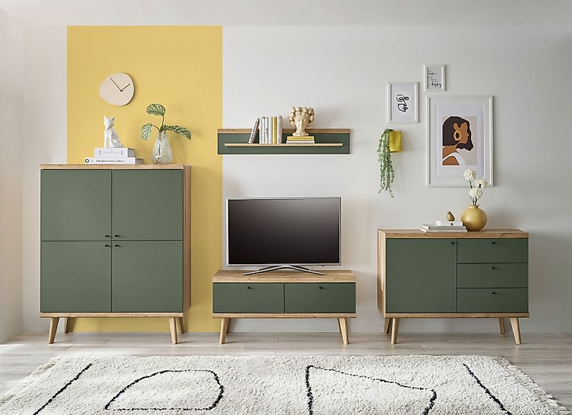INOSIGN Lowboard "MAVAS", in moderner Trendfarbe, Griffe aus Metall (Schwar günstig online kaufen