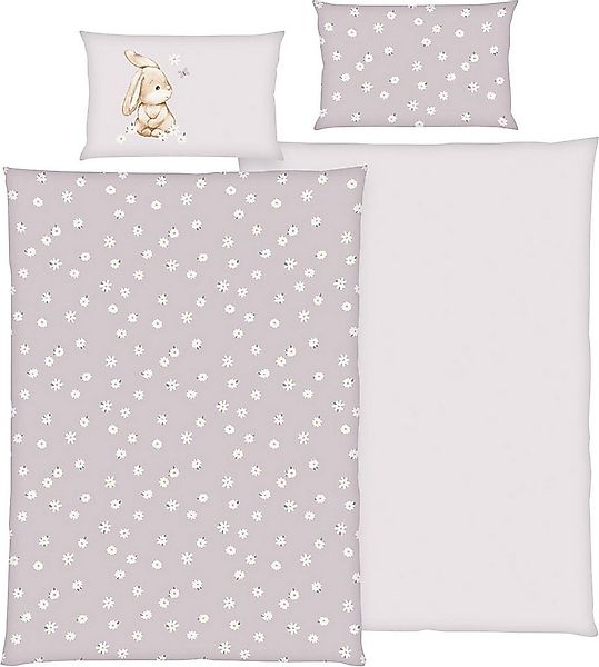 Herding Kinderbettwäsche Kinder-Wendebettwäsche "Flower Bunny", Baumwolle, günstig online kaufen