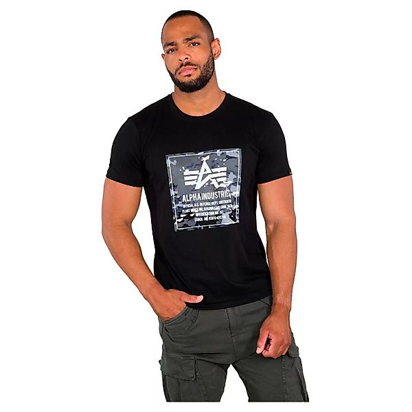 Alpha Industries Camo Block Kurzärmeliges T-shirt XL Black günstig online kaufen