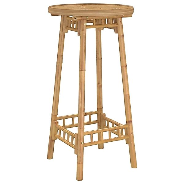 vidaXL Garten-Bartisch Rund Ø55x100 cm Bambus 4108230 günstig online kaufen