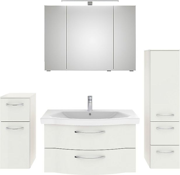 Saphir Badmöbel-Set »6005 Sprint 4-teilig, Keramik-Waschtisch mit LED-Spieg günstig online kaufen