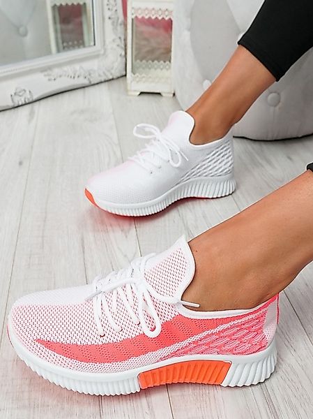 Plus Size Wide Fit Mesh-Laufschuhe mit Schnürung vorne für Damen günstig online kaufen