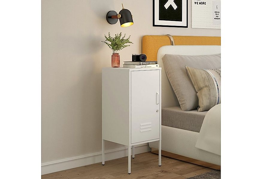 en.casa Nachtschrank (2er Set) »Hausjärvi« mit abschließbarer Tür 82 x 35 x günstig online kaufen