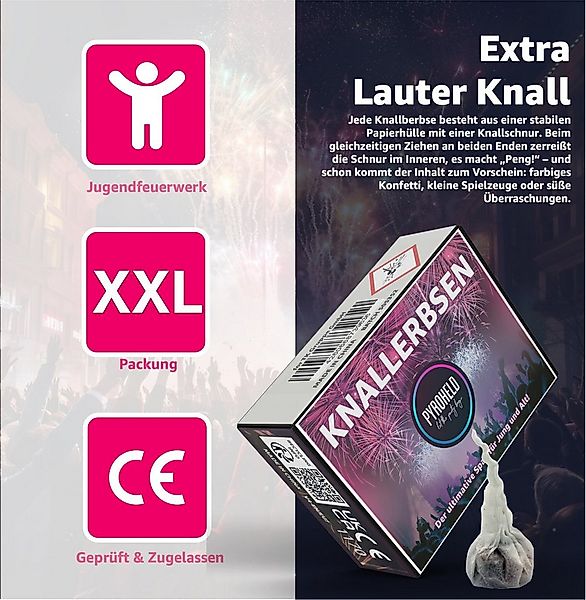 PYROHELD Geburtstagskerze Knallerbsen - Jugendfeuerwerk für Silvester - Kna günstig online kaufen