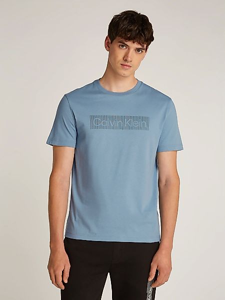 Calvin Klein T-Shirt BOX STRIPED LOGO T-SHIRT mit Logoschriftzug günstig online kaufen