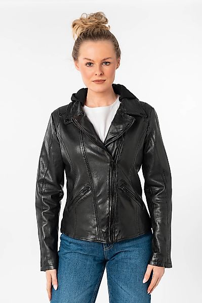 Mauritius Lederjacke "MWTary SF", mit Kapuze, mit Jerseykapuze und Reverskr günstig online kaufen
