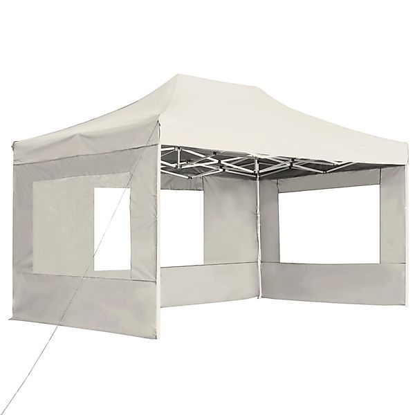 vidaXL Profi-Partyzelt Faltbar mit Wänden Aluminium 4,5x3 m Creme günstig online kaufen