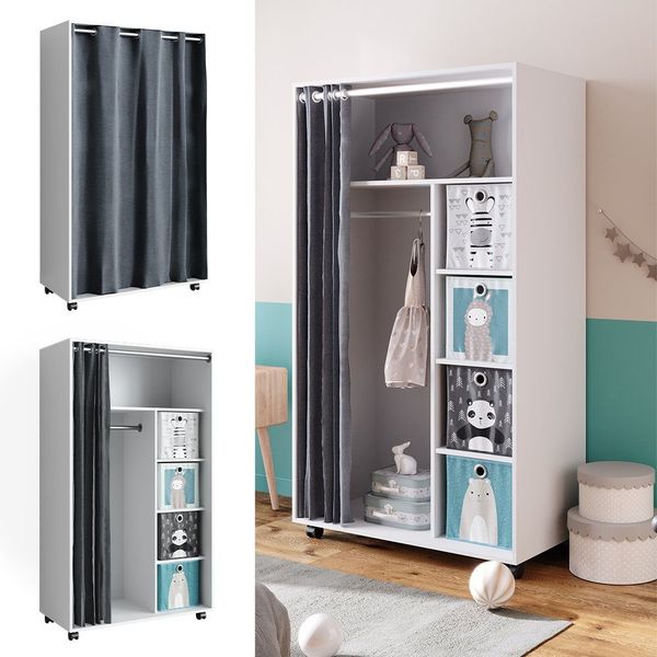 Vicco Kleiderschrank Doros, Weiß, 100 x günstig online kaufen