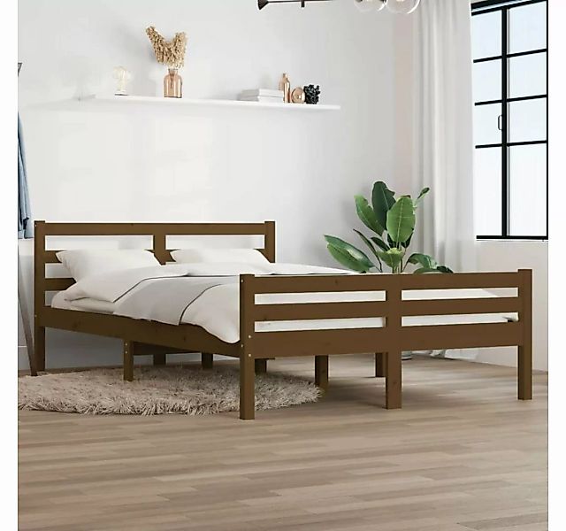 furnicato Bett Massivholzbett Honigbraun 160x200 cm günstig online kaufen
