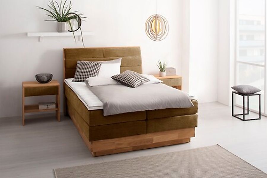 OTTO products Boxspringbett »Jenna«, ohne LED-Beleuchtung, mit zertifiziert günstig online kaufen