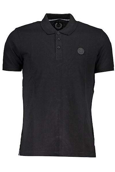 GIAN MARCO VENTURI Poloshirt Elegantes Herren-Poloshirt Schwarz mit Applika günstig online kaufen