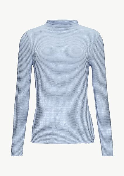 comma casual identity Langarmshirt Strukturiertes Jerseyshirt günstig online kaufen