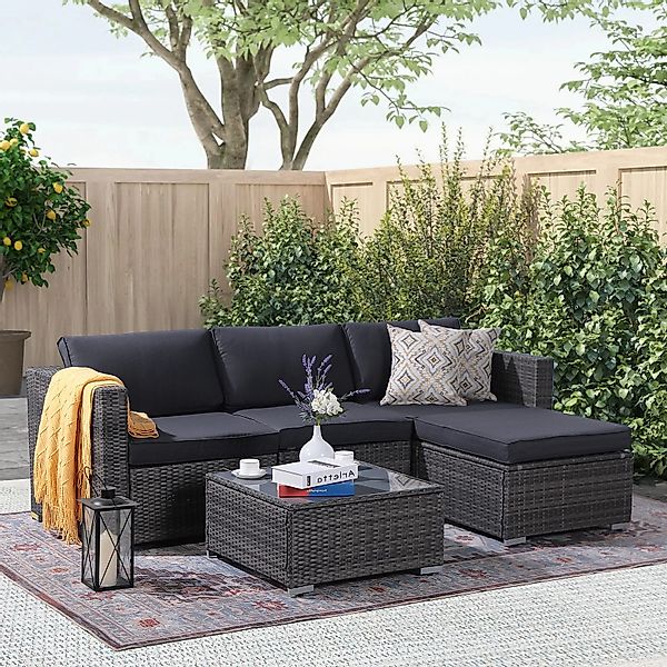 JOIVI Gartenlounge-Set Gartenlounge Set, 5-TLG Sitzgruppe günstig online kaufen