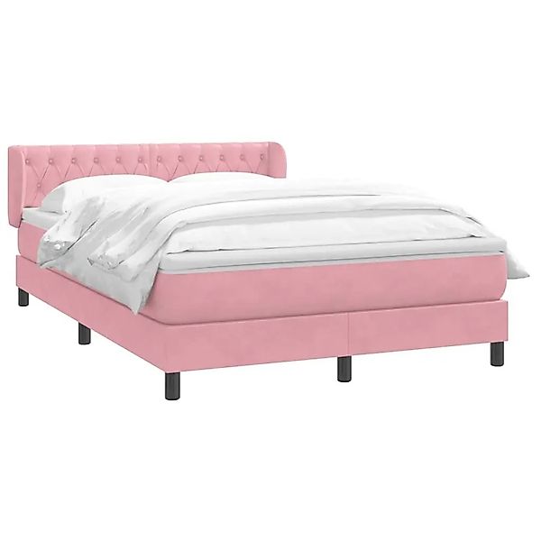 vidaXL Boxspringbett mit Matratze Rosa 160x220 cm Samt 3317828 günstig online kaufen
