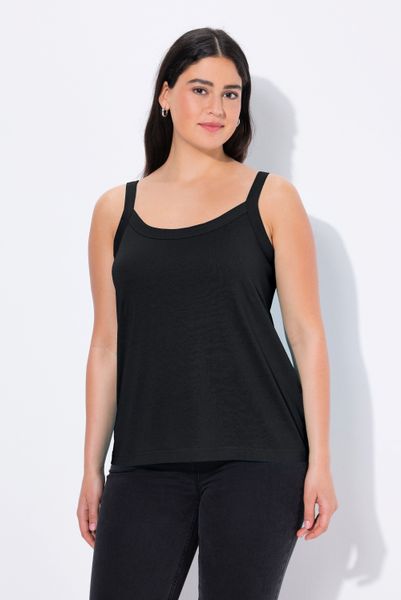 Ulla Popken Longtop Spaghettitop Rundhals Modalmix günstig online kaufen