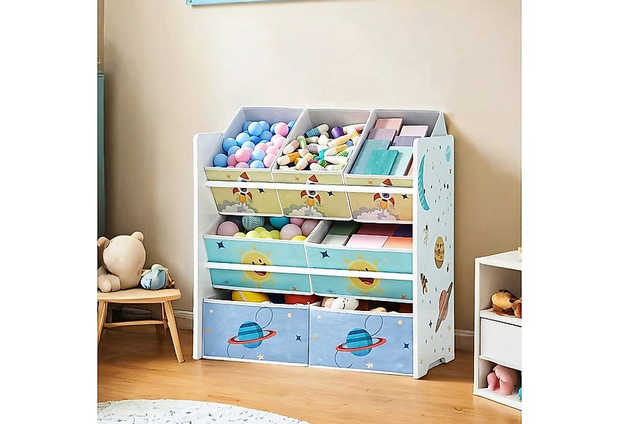 SONGMICS Spielzeugtruhe Kinderregal Bücherregal Kinder, mit Kippschutz, 29, günstig online kaufen