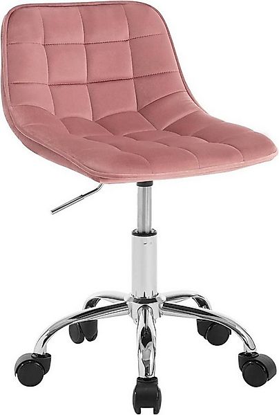 Woltu Drehhocker (1 St), Schminkstuhl Samt, Bürohocker höhenverstellbar günstig online kaufen