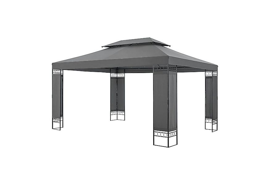 en.casa Pavillon, »Lanciano« Festzelt Gartenpavillon 400x300x265cm Dunkelgr günstig online kaufen