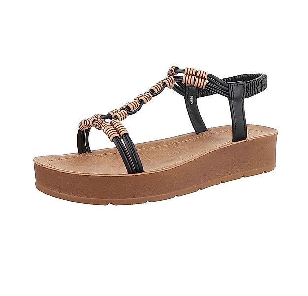 Ital-Design Damen Freizeit Riemchensandalette (86345128) Keilabsatz/Wedge K günstig online kaufen