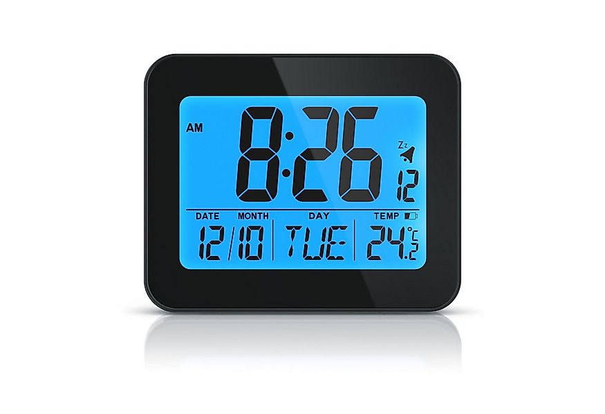 BEARWARE Wecker mit Netzteil & Akku, Musikwecker, Reisewecker mit Temperatu günstig online kaufen